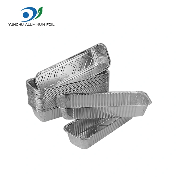 आयताकार बेकिंग बार्बेक्यु चाँडो एल्युमिनम एलिमिनियम कन्टेनरहरू आयताकार बेकिंग बार्बेक्यु चाँडो एल्युमिनम एलिमिनियम कन्टेनरहरू