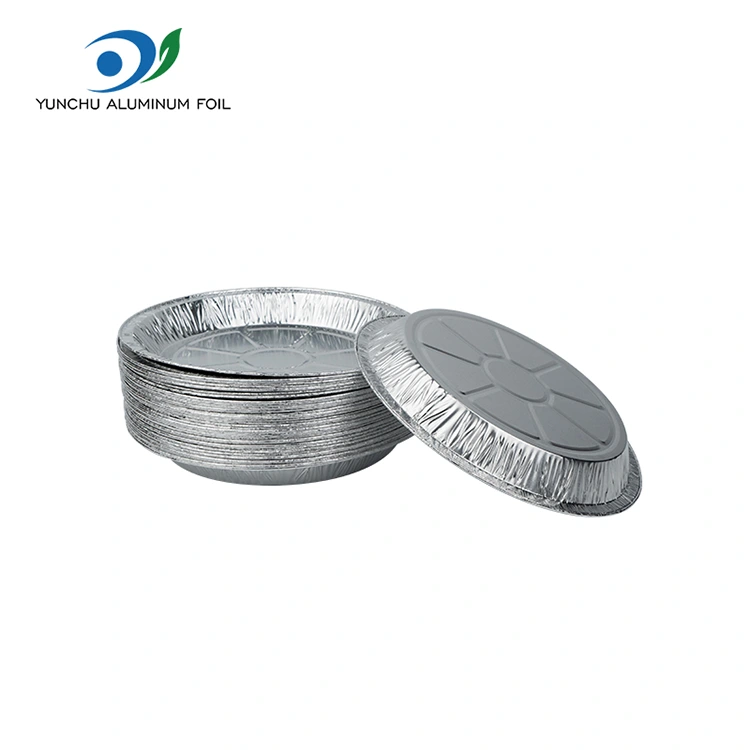 राउन्ड एयर फ्राइर टेकवे चाँडो एल्युमिनम पन्नी पन्नी खाद्य कन्टेनर
