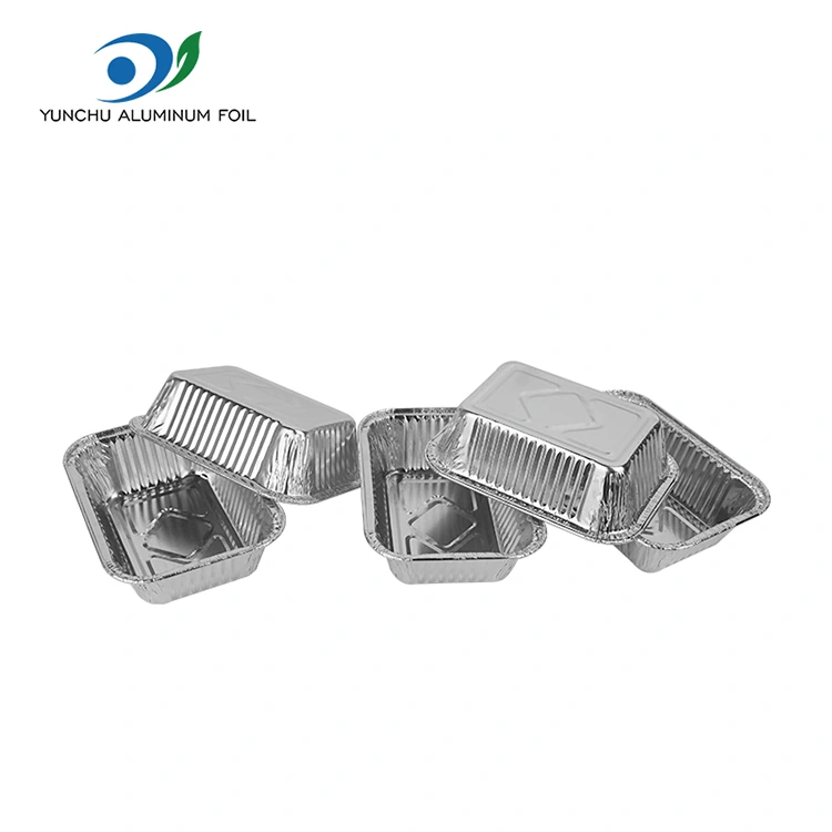 एयर फ्रिजर बेकिंग चाँदी एल्युमिनियम पन्नी कन्टेनरहरू