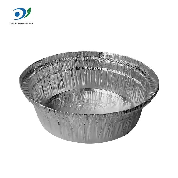 राउन्ड एयर फ्राइटर फ्रिटर पेन्टेड मूनल एल्युमिनियम पन्नी कन्टेनरहरू