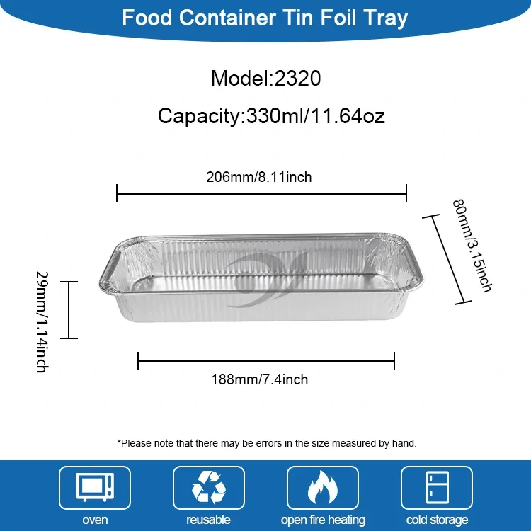 आयताकार बेल्फ रोटी फिगन एलिमिनम एलिमिनम कन्टेनरहरू