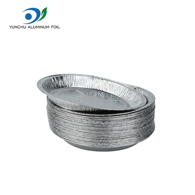 राउन्ड एयर फ्राइर टेकवे चाँडो एल्युमिनम पन्नी पन्नी खाद्य कन्टेनर