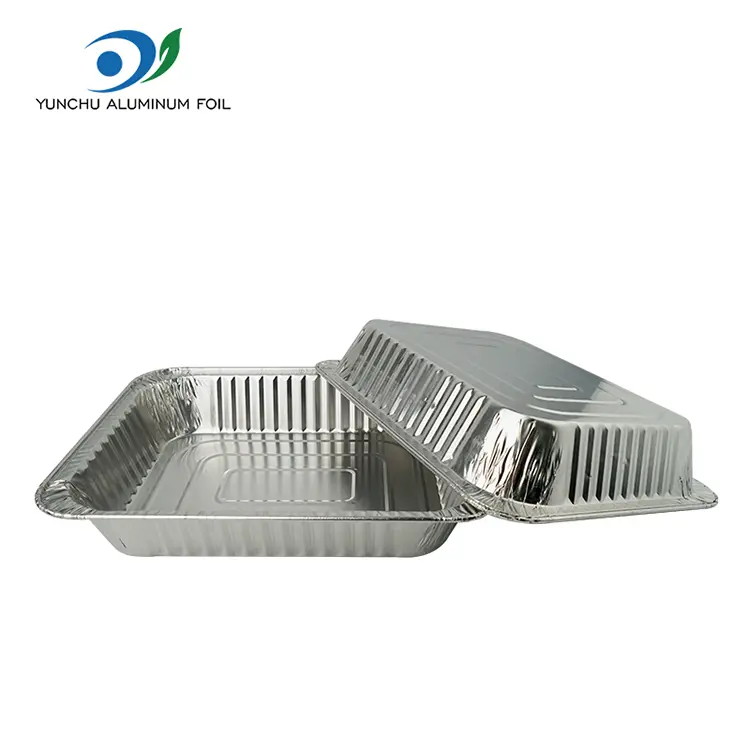 आयताकार टेकवे टर्कीले प्लेटकी एलिमिनम एल्युमिनियम कन्टेनरहरू