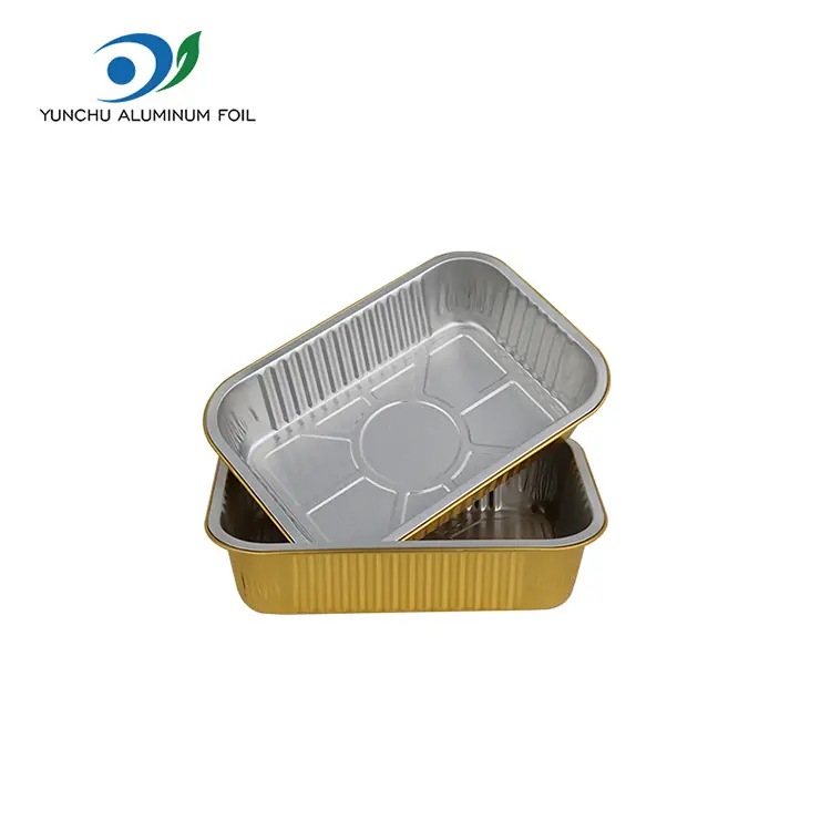 डिस्पोजेबल बार्बेक्युले टेकवे एल्युमिनियम पन्नी कन्टेनरहरू