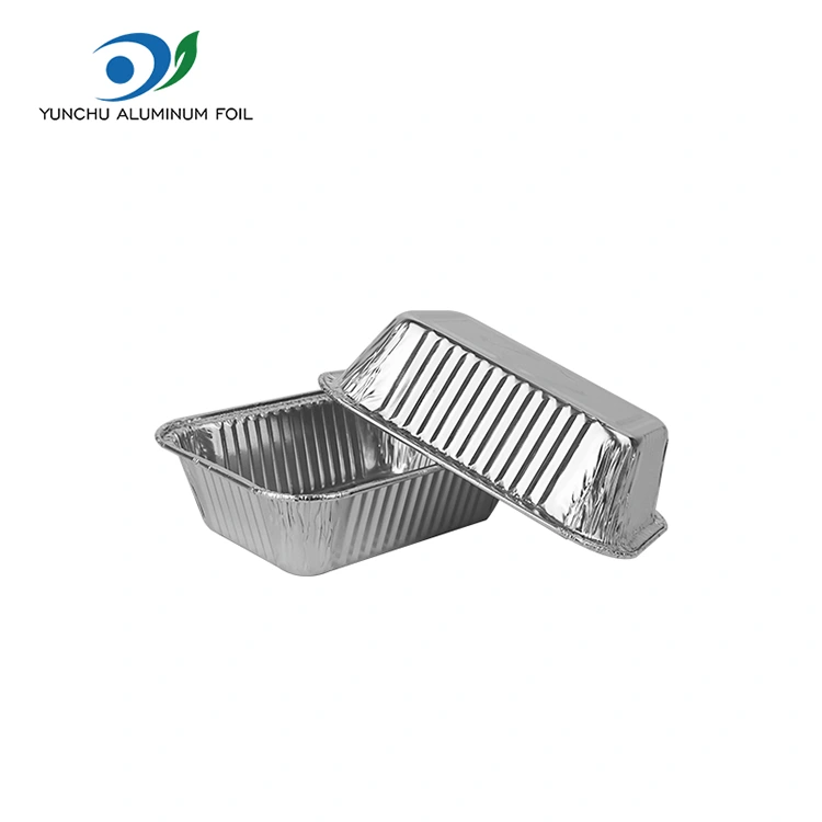 एयर फ्रिजर बेकिंग चाँदी एल्युमिनियम पन्नी कन्टेनरहरू