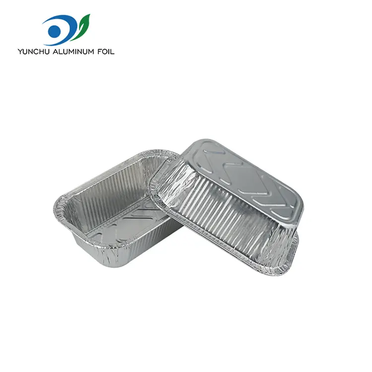 वर्ग एयर फ्राइटरले चाँदीको एल्युमिनियम जाल कन्टेनरहरू कन्टेनरहरू