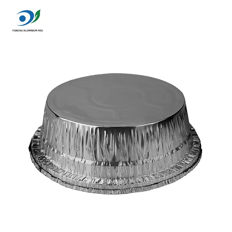 राउन्ड एयर फ्राइटर फ्रिटर पेन्टेड मूनल एल्युमिनियम पन्नी कन्टेनरहरू