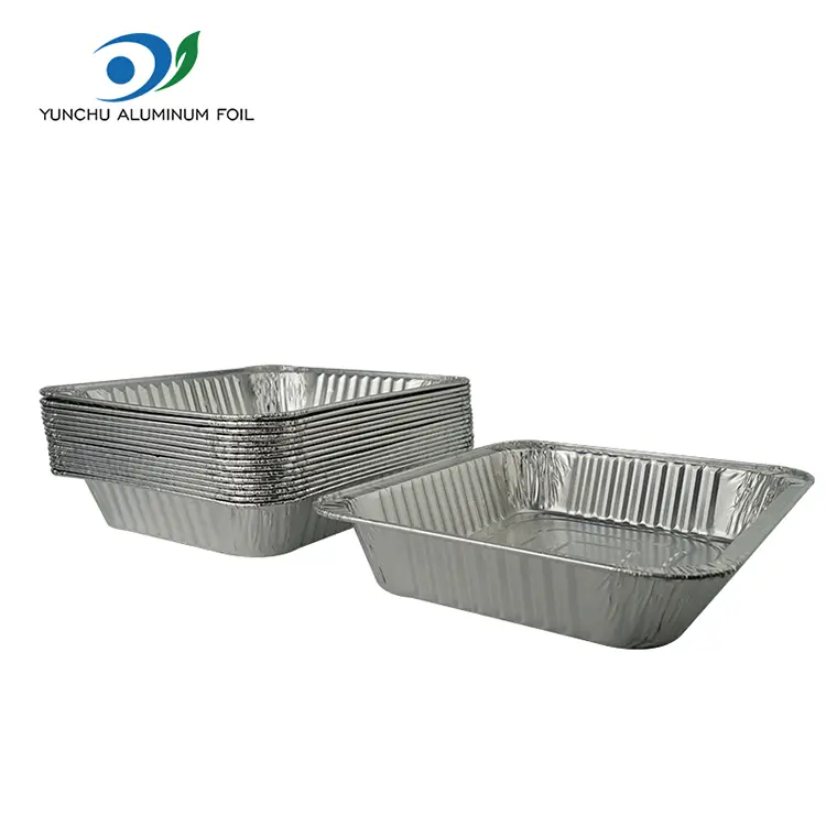 आयताकार टेकवे टर्कीले प्लेटकी एलिमिनम एल्युमिनियम कन्टेनरहरू