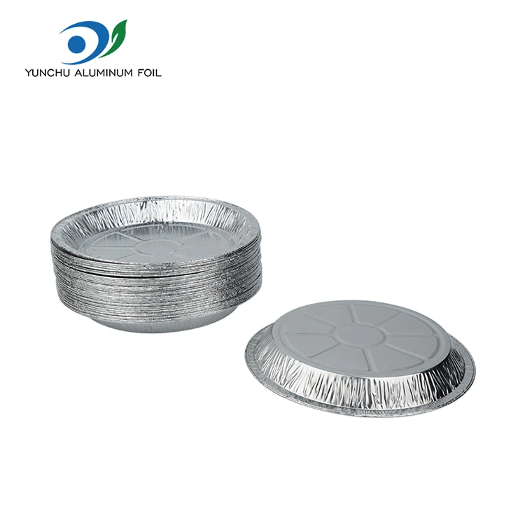राउन्ड एयर फ्राइर टेकवे चाँडो एल्युमिनम पन्नी पन्नी खाद्य कन्टेनर