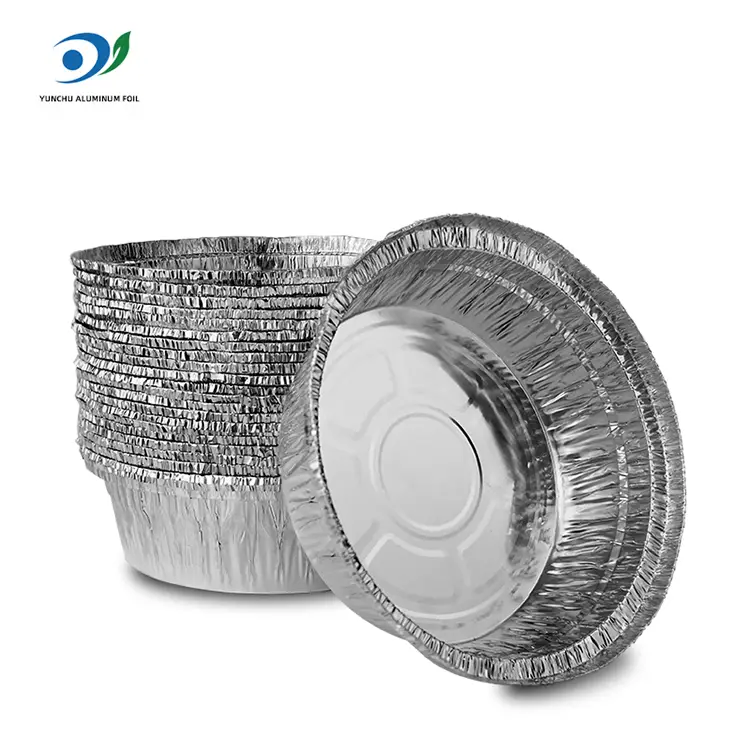 राउन्ड एयर फ्राइटर फ्रिटर पेन्टेड मूनल एल्युमिनियम पन्नी कन्टेनरहरू