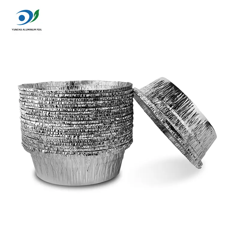 राउन्ड एयर फ्राइटर फ्रिटर पेन्टेड मूनल एल्युमिनियम पन्नी कन्टेनरहरू