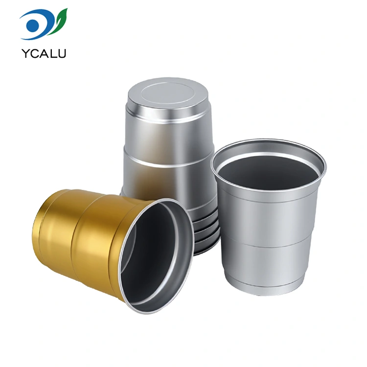 9oz डिस्पोजेबल एल्युमिनियम कोल्ड ड्रिंक एल्युमिनियम पेय कप