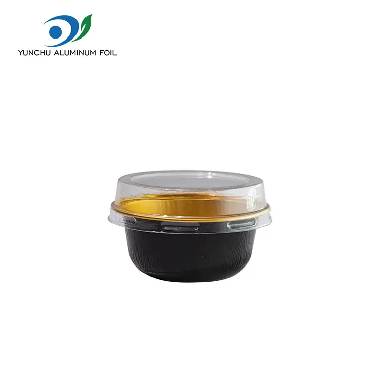 रंगीन राउन्ड रोस्टिलवल एल्युमिनियम पन्नी कन्टेनरहरू