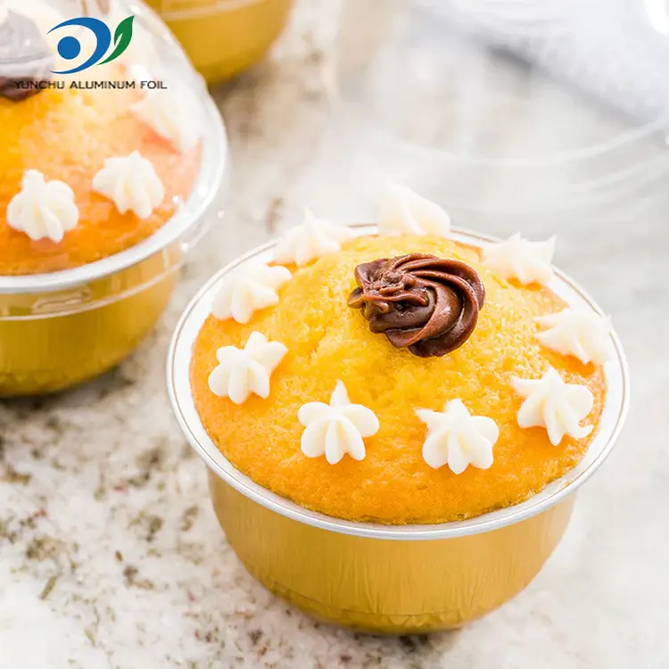 रंगीन राउन्ड रोस्टिलवल एल्युमिनियम पन्नी कन्टेनरहरू