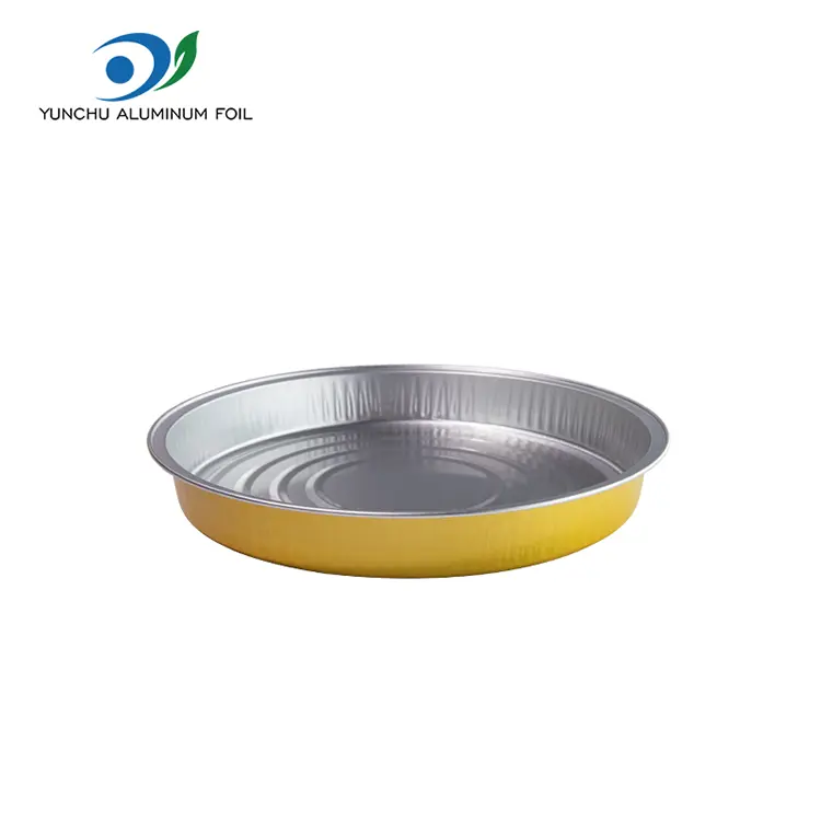 डिस्पोजेबल बेकिंग राउन्ड एल्युमिनियम पन्नी कन्टेनरहरू डिस्पोजेबल बेकिंग राउन्ड एल्युमिनियम पन्नी कन्टेनरहरू