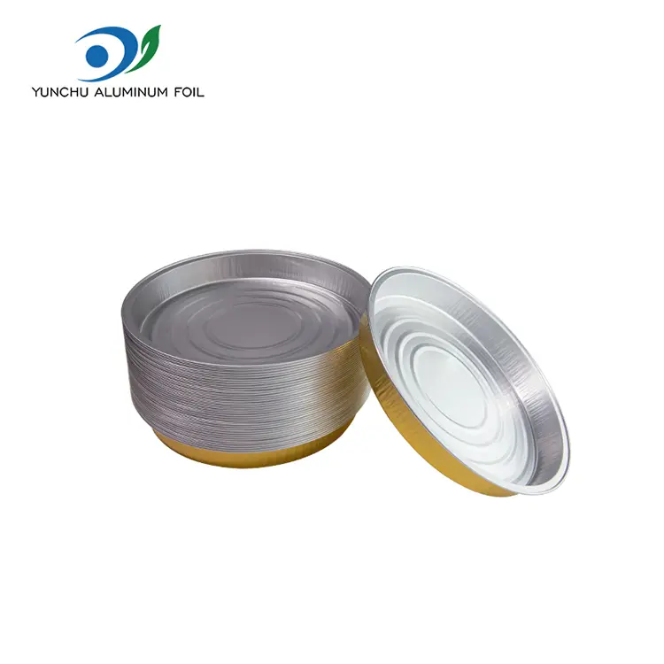 डिस्पोजेबल बेकिंग राउन्ड एल्युमिनियम पन्नी कन्टेनरहरू