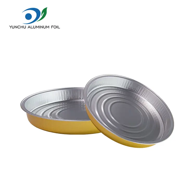 डिस्पोजेबल बेकिंग राउन्ड एल्युमिनियम पन्नी कन्टेनरहरू