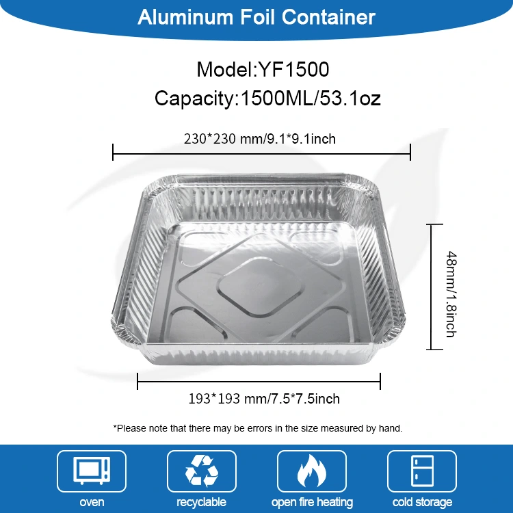 डिस्पोजेबल BBQ CHEWSWERS चाँदी एलिमिनियम पन्नी कन्टेनरहरू