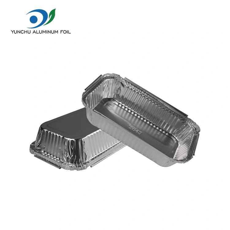 डिस्पोजेबल फास्ट फूड बक्स बार्बेक्यु चाँडो एल्युमिनियम पन्नी कन्टेनरहरू