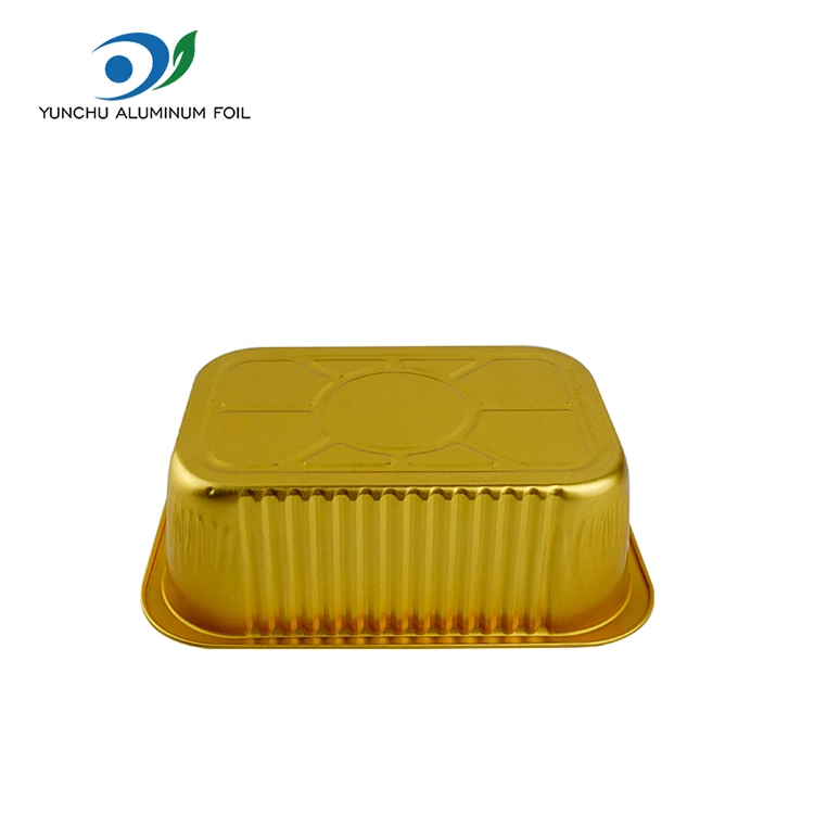 डिस्पोजेबल वर्ग सील ग्रेटिन एल्युमिनियम पन्नी कन्टेनरहरू
