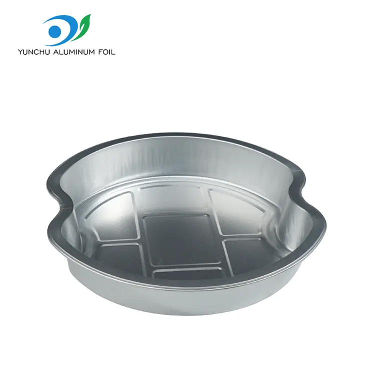 डिस्पोजेबल टायर टेकवेज राउन्ड एल्युमिनियम पन्नी कन्टेनरहरू