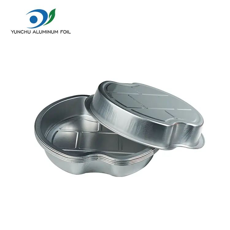 डिस्पोजेबल टायर टेकवेज राउन्ड एल्युमिनियम पन्नी कन्टेनरहरू