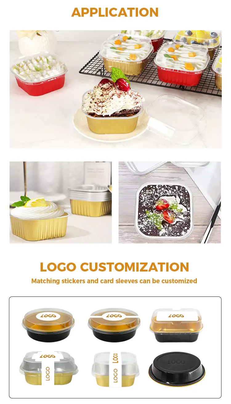 Square Baking Smoothwall Aluminum Foil Containers