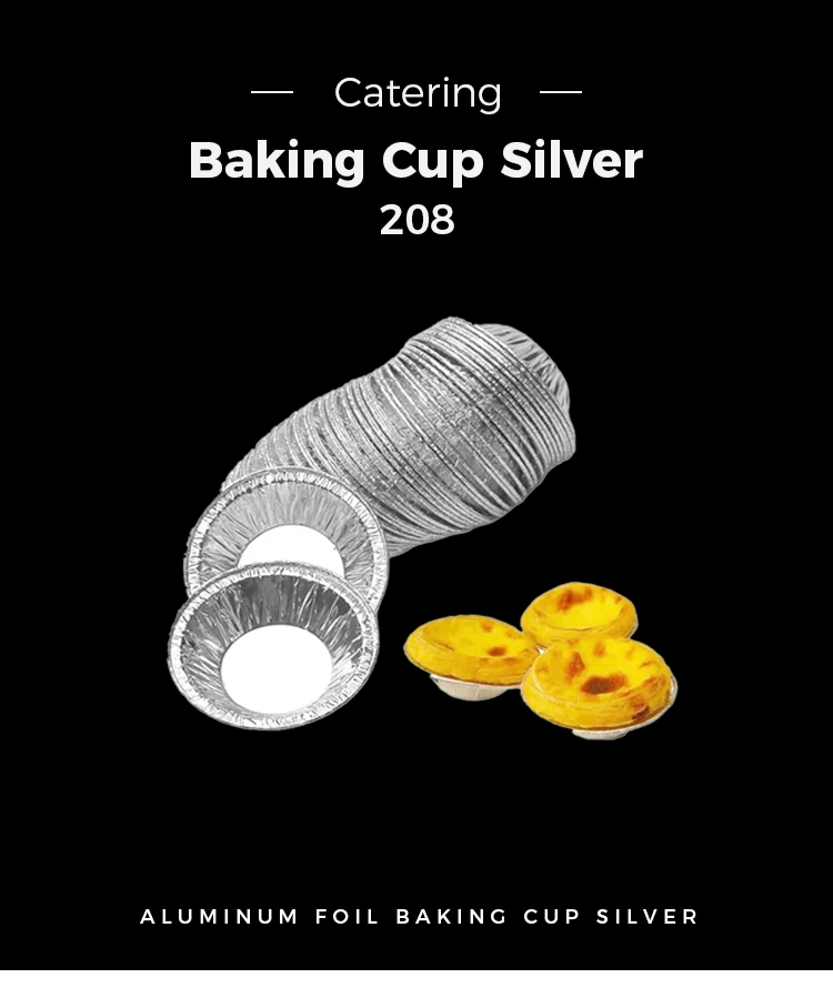 Round tart tray Silver Aluminum Foil Food Container 