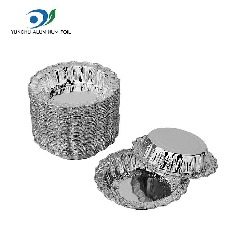 लेस राउन्ड बेकिंग केक चाँदीको एलिमनियम पन्नी कन्टेनरहरू