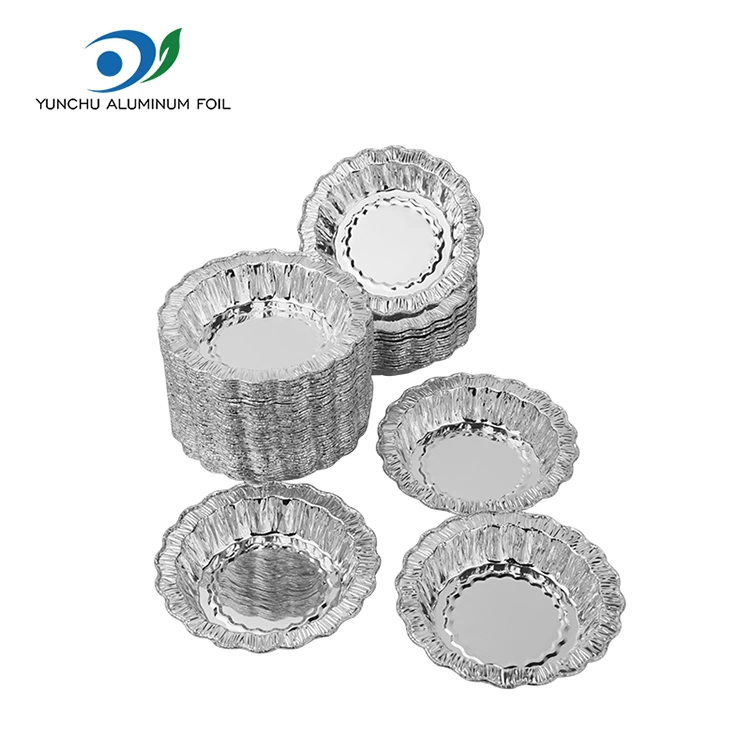 लेस राउन्ड बेकिंग केक चाँदीको एलिमनियम पन्नी कन्टेनरहरू