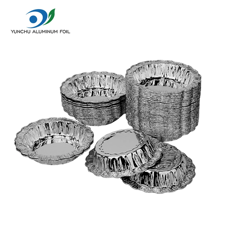 लेस राउन्ड बेकिंग केक चाँदीको एलिमनियम पन्नी कन्टेनरहरू