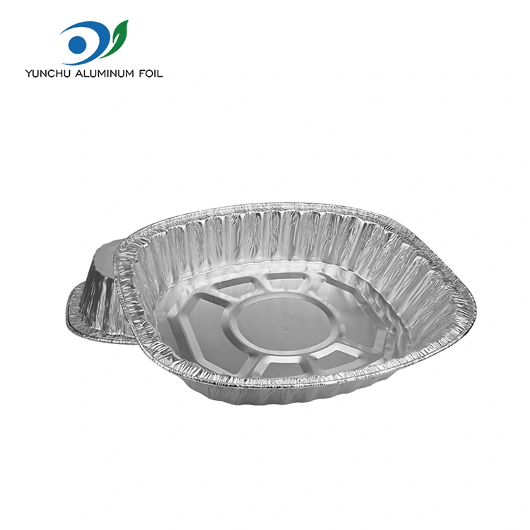 ठूलो क्षमता ग्रिल चिकन ग्रेडल रेडल एल्युमिनम एलिमिनम पन्नी कन्टेनरहरू