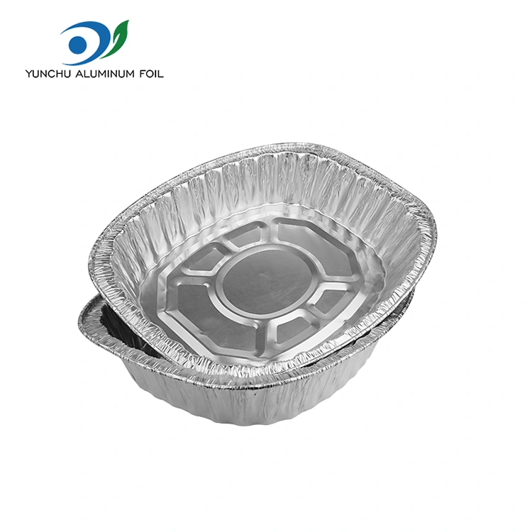 ठूलो क्षमता ग्रिल चिकन ग्रेडल रेडल एल्युमिनम एलिमिनम पन्नी कन्टेनरहरू