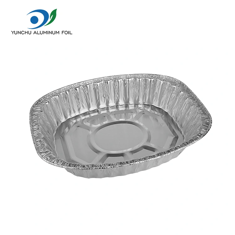 ठूलो क्षमता ग्रिल चिकन ग्रेडल रेडल एल्युमिनम एलिमिनम पन्नी कन्टेनरहरू