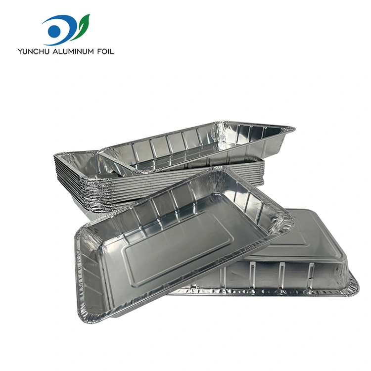 ठूला ग्रिल्ड माछा टेकवे फिगरल एल्युमिनियम पन्नी कन्टेनरहरू