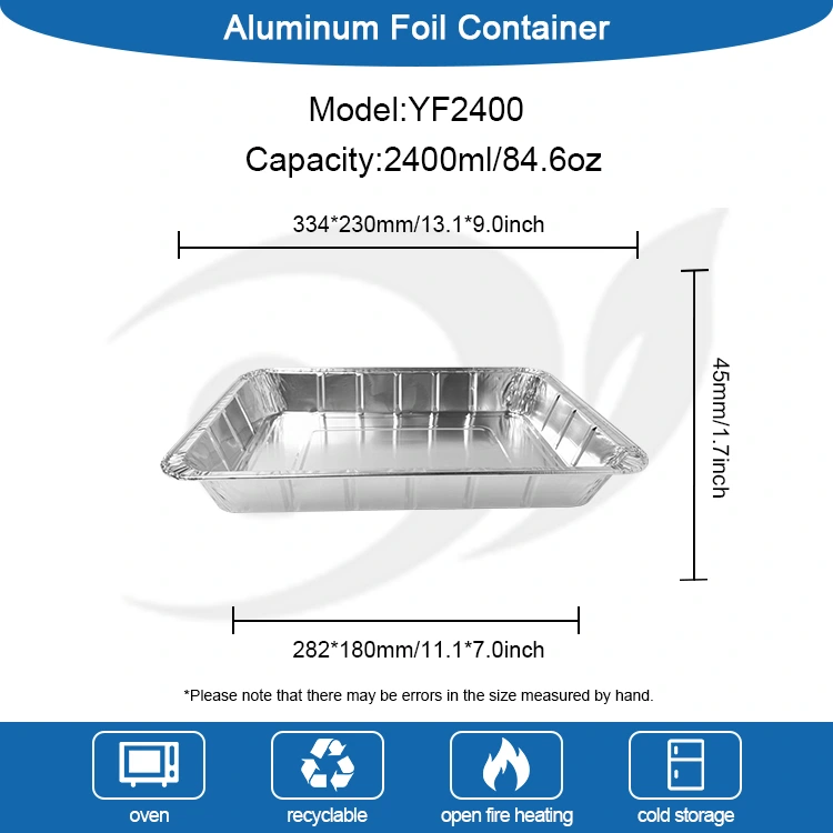 ठूला ग्रिल्ड माछा टेकवे फिगरल एल्युमिनियम पन्नी कन्टेनरहरू
