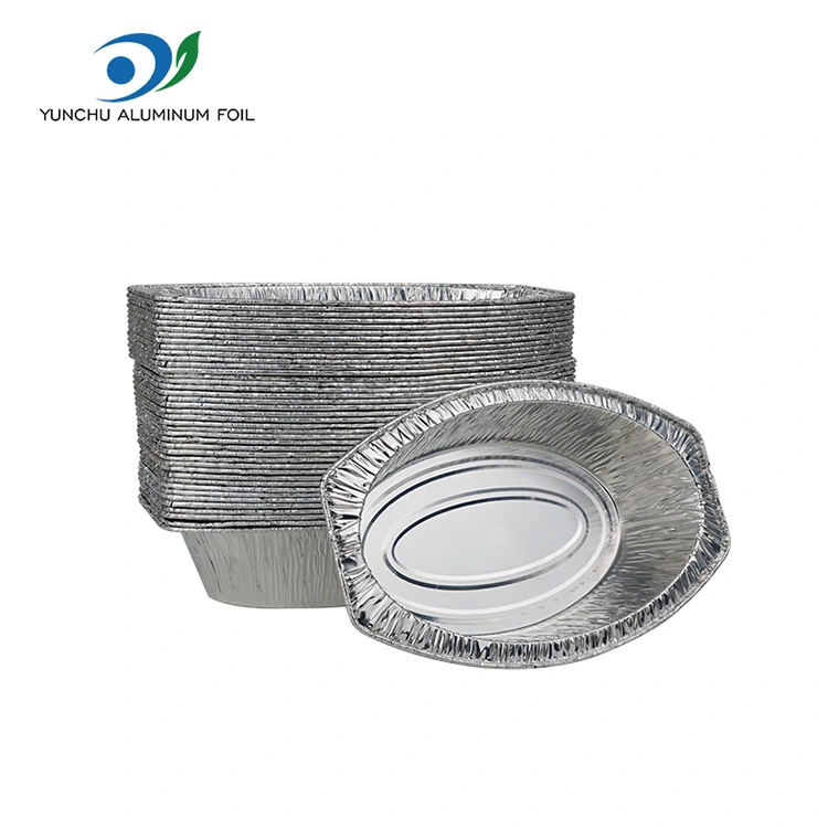 अंडा पकाएको रोटी चाँदीको एलिममिनम पन्नी कन्टेनरहरू