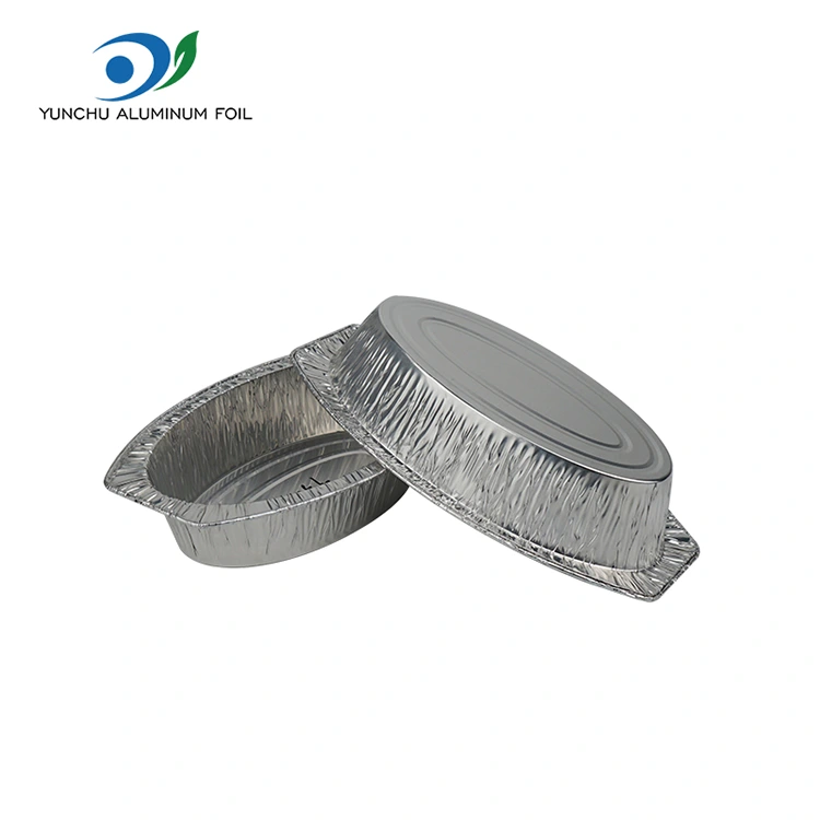 अंडा पकाएको रोटी चाँदीको एलिममिनम पन्नी कन्टेनरहरू