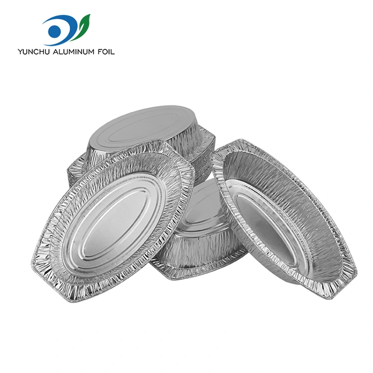 अंडा पकाएको रोटी चाँदीको एलिममिनम पन्नी कन्टेनरहरू