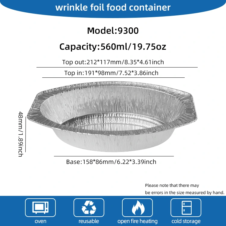 अंडा पकाएको रोटी चाँदीको एलिममिनम पन्नी कन्टेनरहरू
