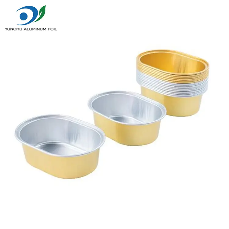 अंडाकार प्रकाश-पर्खाल एल्युमिनियम पन्नी कन्टेनरहरू