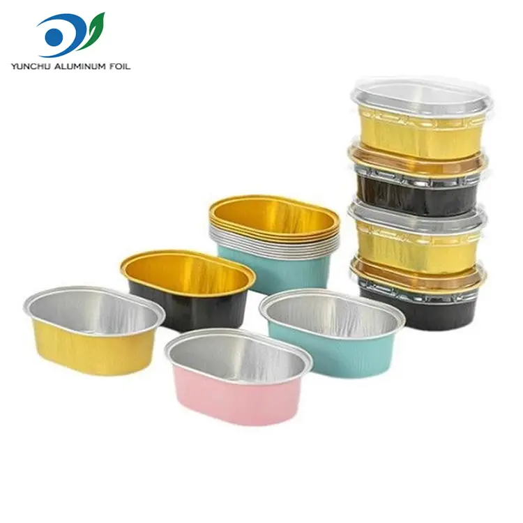 अंडाकार प्रकाश-पर्खाल एल्युमिनियम पन्नी कन्टेनरहरू