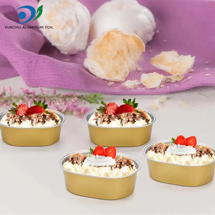 अंडाकार प्रकाश-पर्खाल एल्युमिनियम पन्नी कन्टेनरहरू