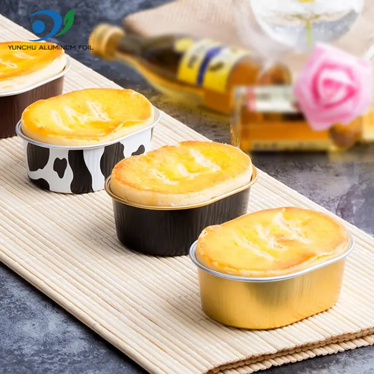 अंडाकार प्रकाश-पर्खाल एल्युमिनियम पन्नी कन्टेनरहरू