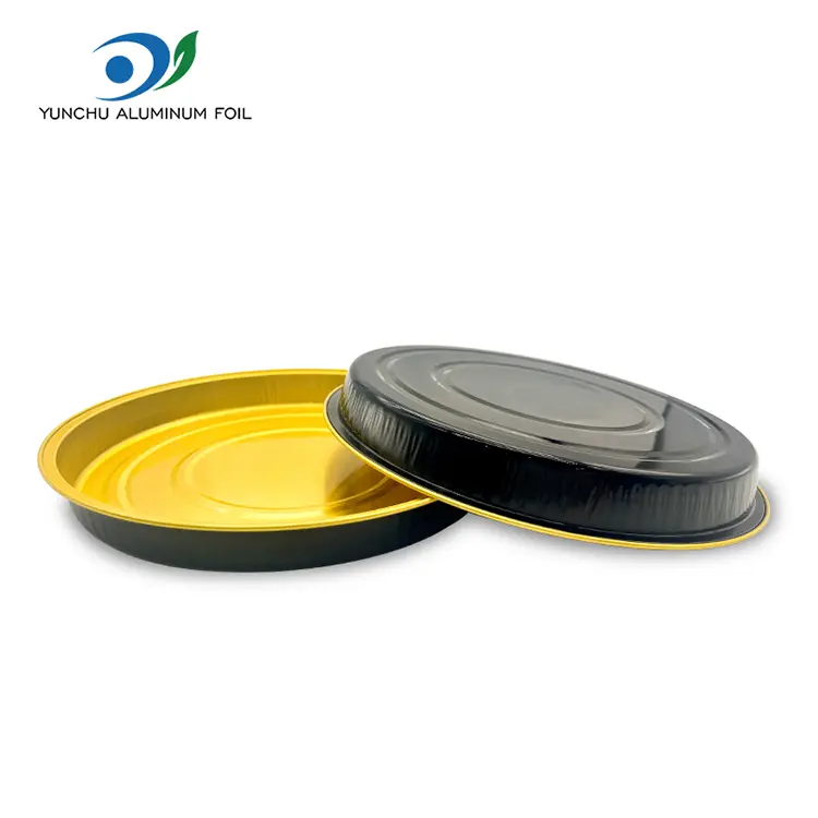 पिज्जा प्लेट बेकिंग शीट एल्युमिनियम एल्युमिनियम कन्टेनरहरू