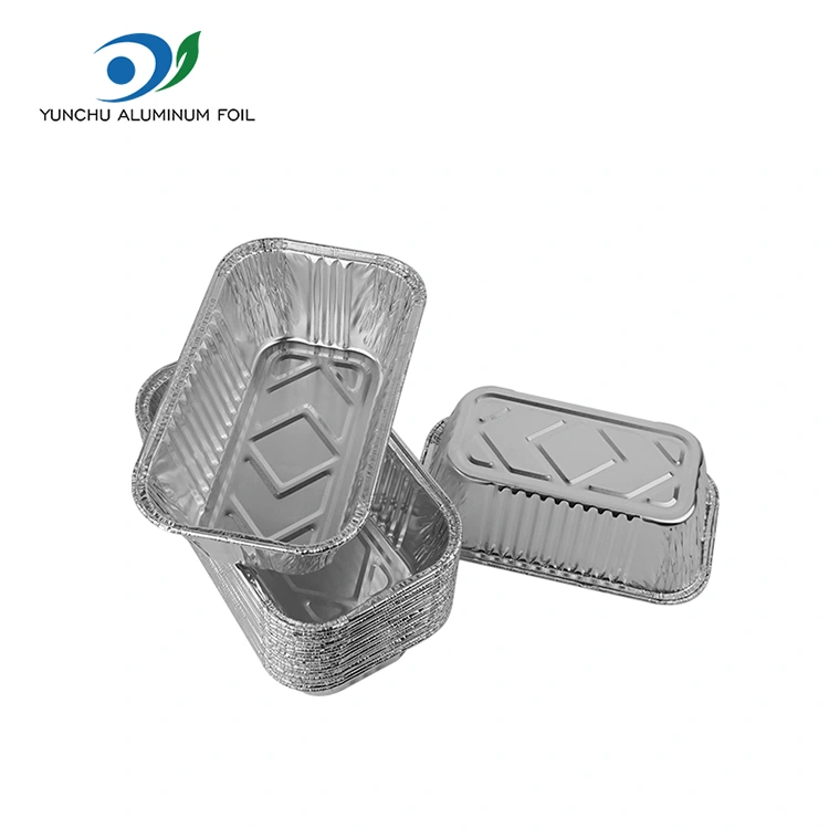 आयताकार वायु फ्राइल ग्रिल चाँदी एल्युमिनियम पन्नी कन्टेनरहरू आयताकार वायु फ्राइल ग्रिल चाँदी एल्युमिनियम पन्नी कन्टेनरहरू