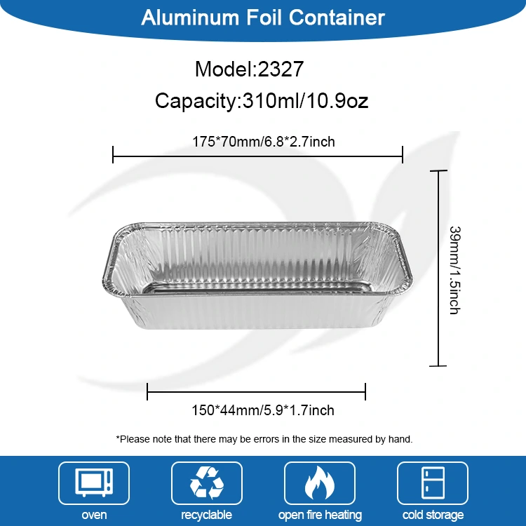 आयताकार रोटी ट्रे ट्रे ट्रेन एलिमिनियम पन्नी कन्टेनरहरू