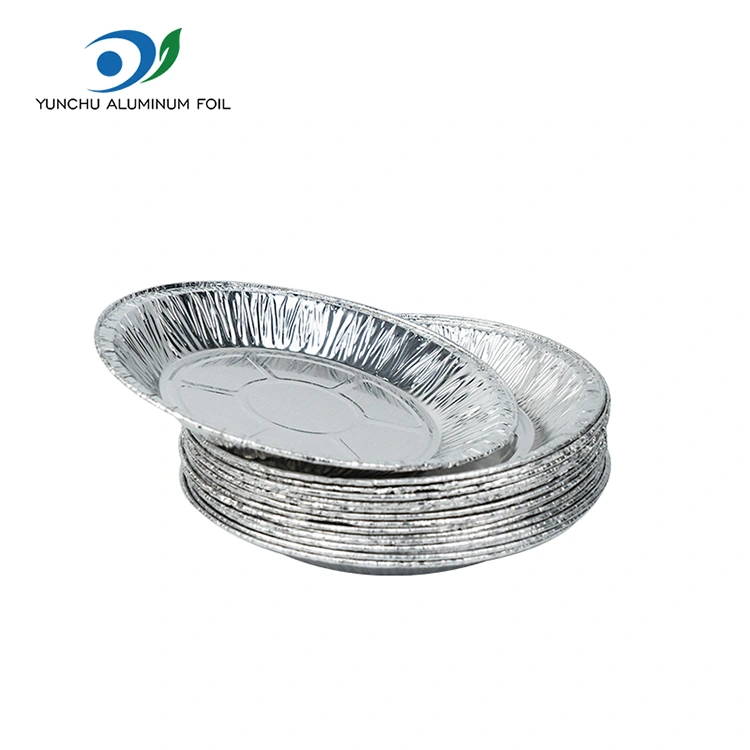 राउन्ड एयर फ्राइटर बेकिंग चाँदी एल्युमिनम पन्नी पन्नी खाद्य कन्टेनर