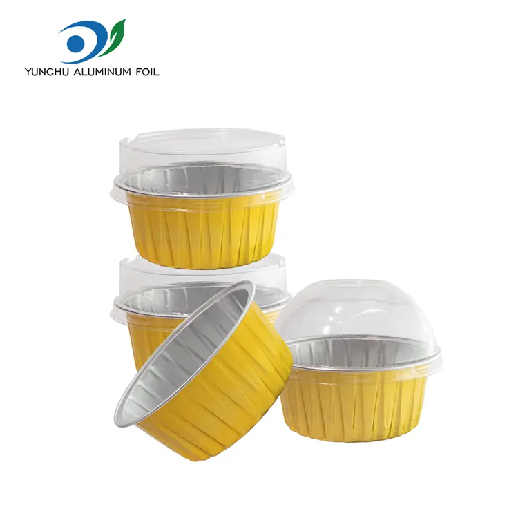 गोल पकाउनुहोस् केक केक मर्मुनिल एलिमिनियम पन्नी कन्टेनरहरू