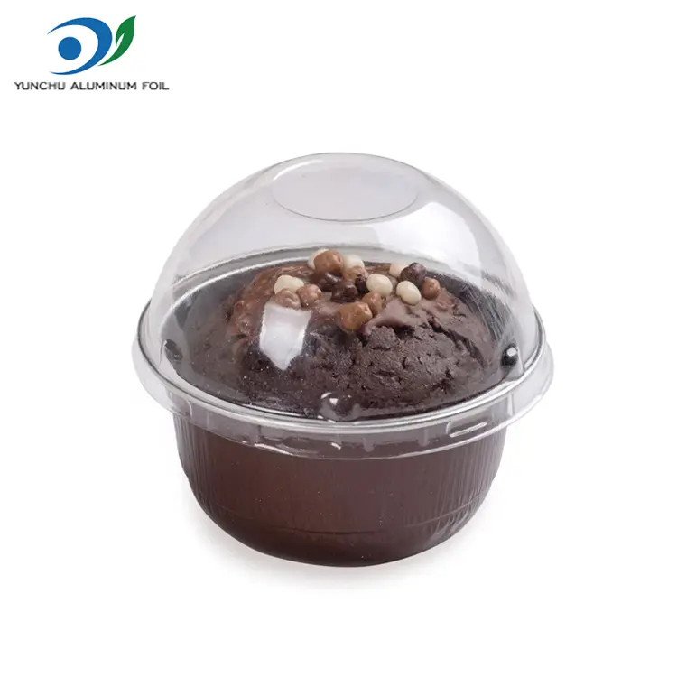 गोल्डेन एल्युमिनियम पन्नी डेसर्ट कप -150 मिलीलीटर डोम आकार